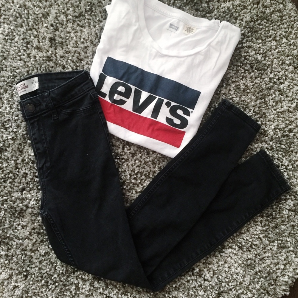 Hollister Skinny Black Jeans - Picture 3 of 4
